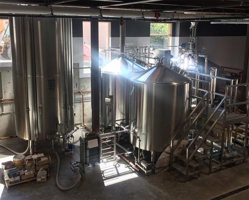 The new brewhouse. Photo via Facebook. June 5, 2018.