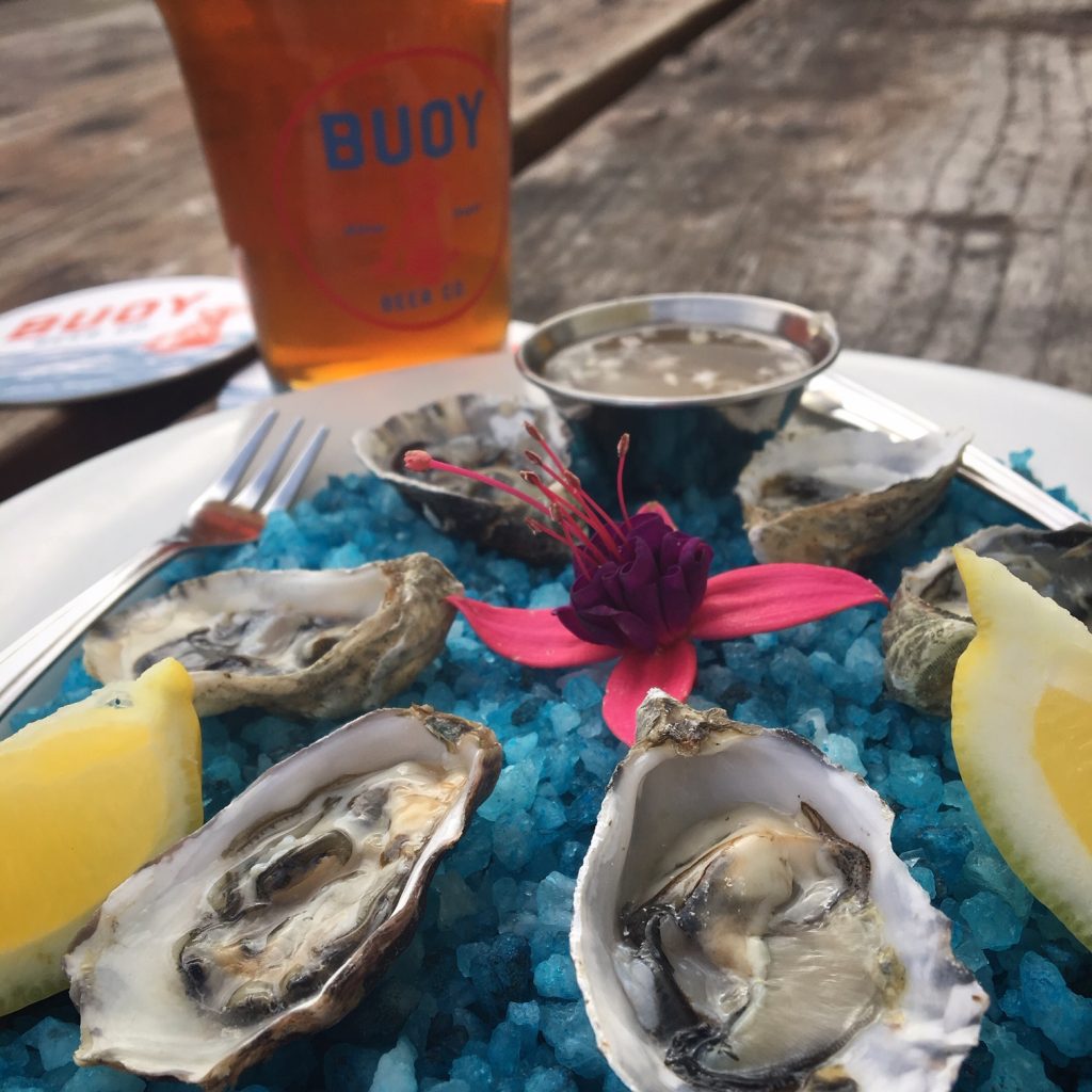 Briny oysters and hoppy beer at Buoy Brewing