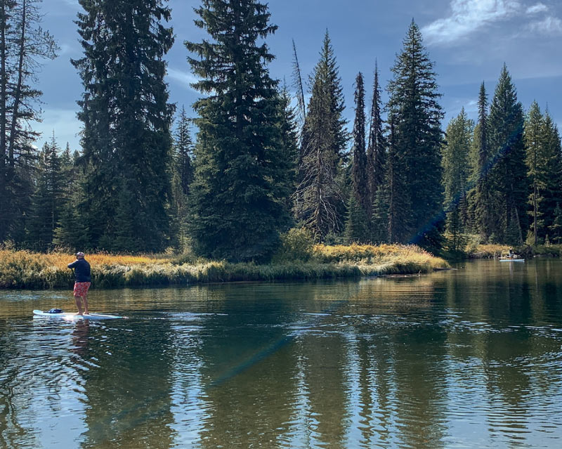 Paddling the Payette River meander.